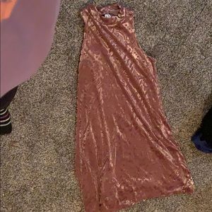 Soft high neck mini dress